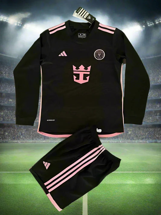 Inter Miami Kids 2024 Away Long Sleeve Kit