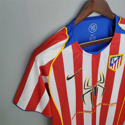 Atletico Madrid 04-05 Home 2 Retro Shirt side