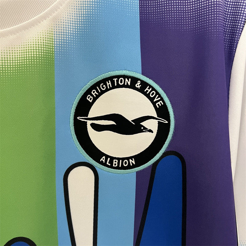 Brighton & Hove Albion 23-24 Pre Match Pride Shirt crest