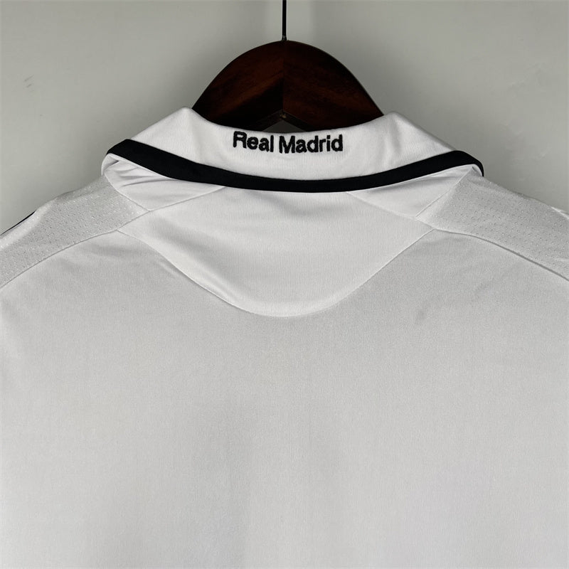 Real Madrid 08-09 Home Retro Shirt collar