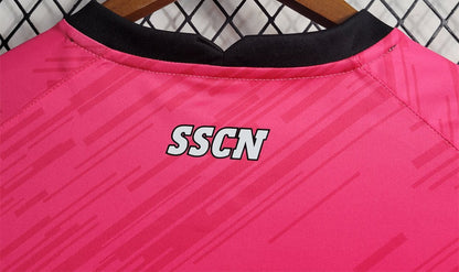 SSC Napoli 22-23 Goalkeeper Pink Shirt collar