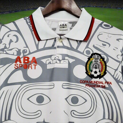 Mexico 98-99 Away Retro Shirt neck