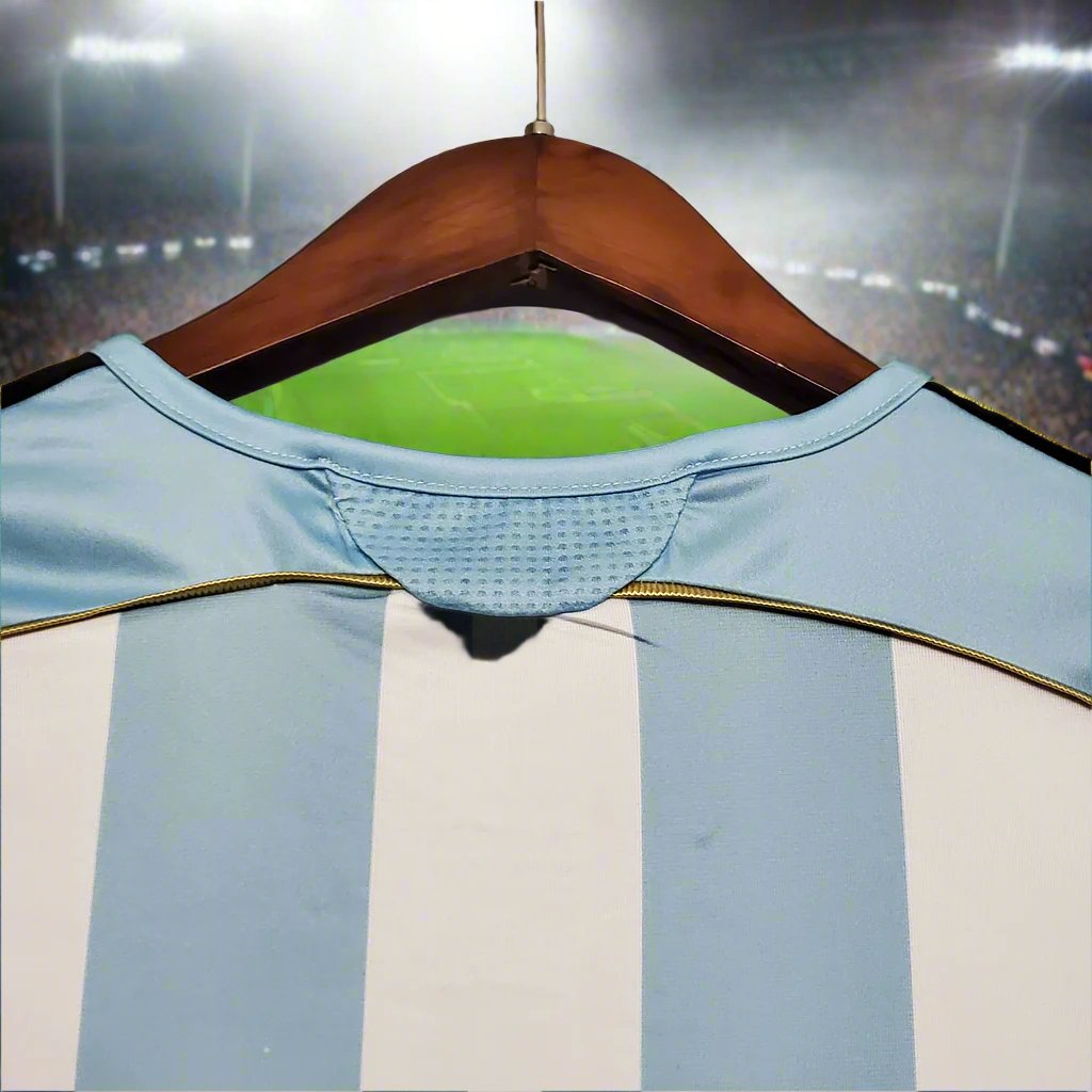 Argentina 06-08 Home Retro Shirt collar