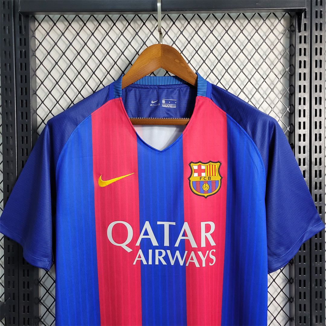 Barcelona 16-17 Home Retro Shirt front