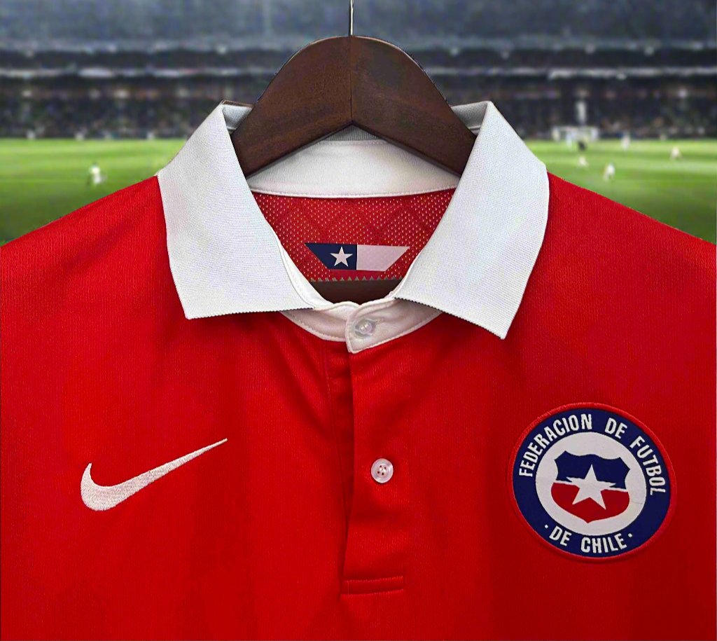 Chile 15-16 Home Retro Shirt neck