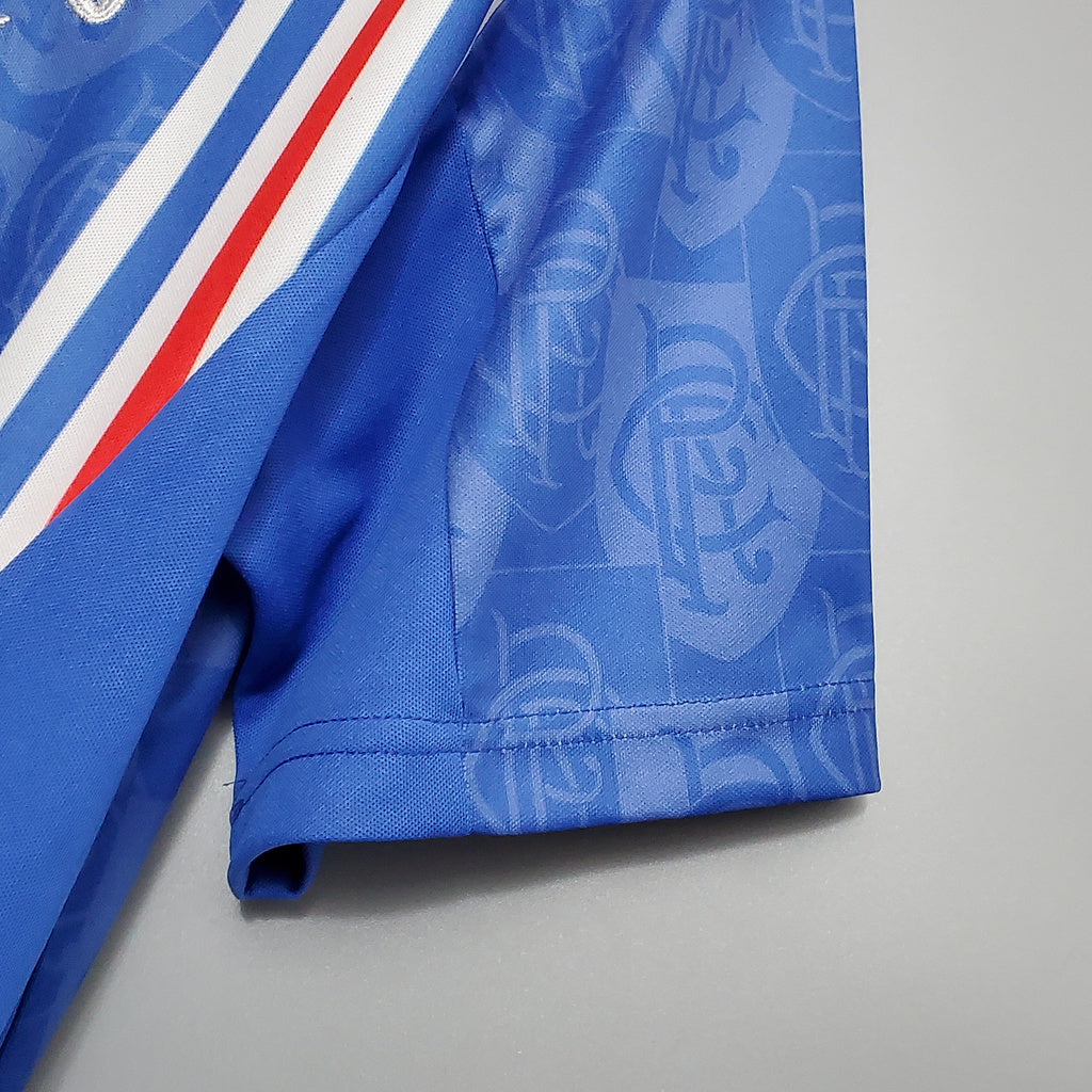 Rangers  96-97 Home Retro Shirt sleeve