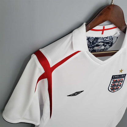 England 06-08 Home Retro Shirt collar