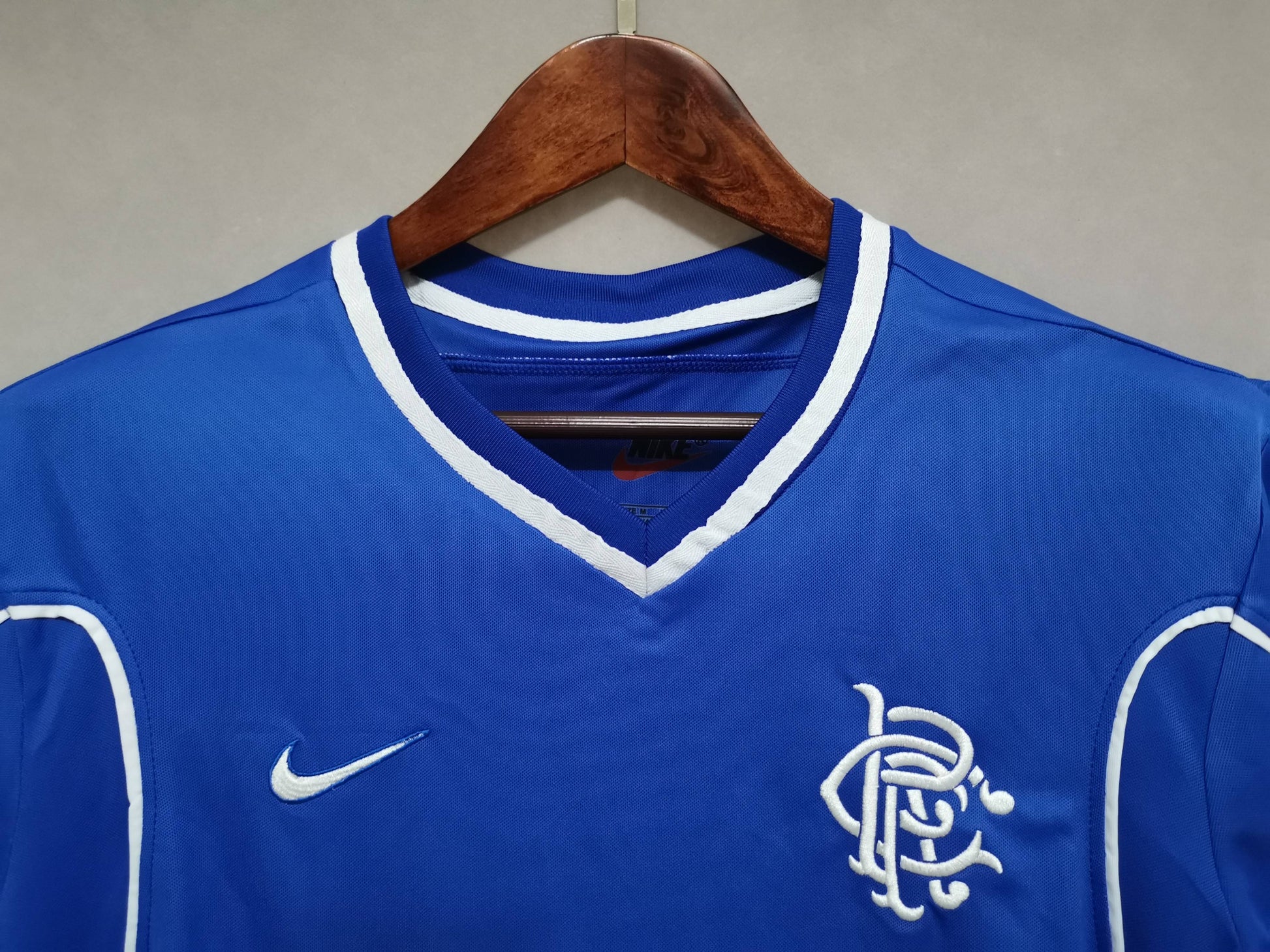 Rangers  99-01 Home Retro Shirt nech