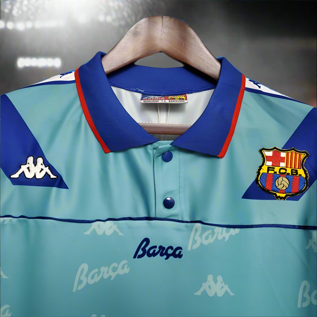 Barcelona 92-95 Away Retro Shirt neck