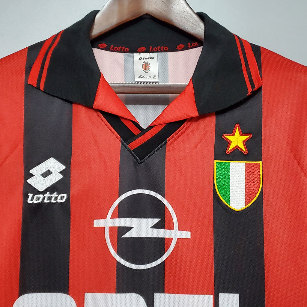 AC Milan 96-97 Home Retro Shirt collar