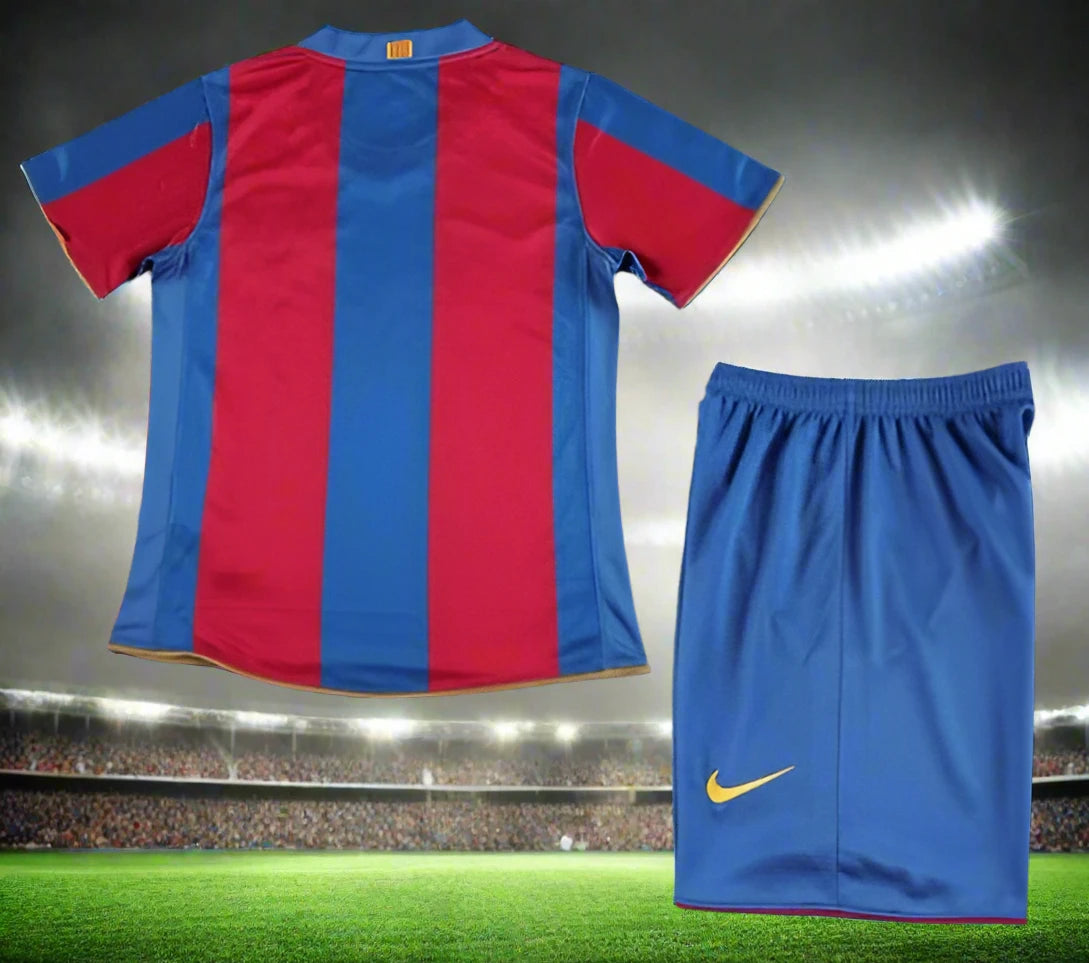 Barcelona Kids 07-08 Home Retro Kit rear