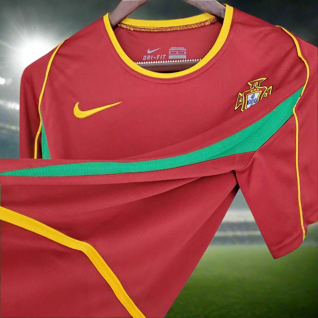 Portugal 02-04 Home Retro Shirt trim