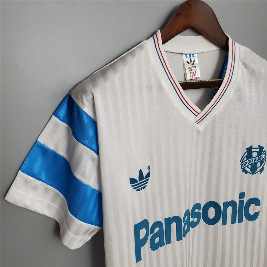 Olympique Marseille 90-91 Home Retro Shirt side