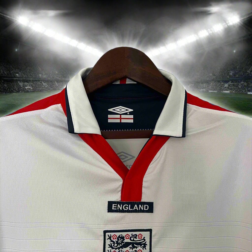 England 04-06 Home Retro Shirt collar