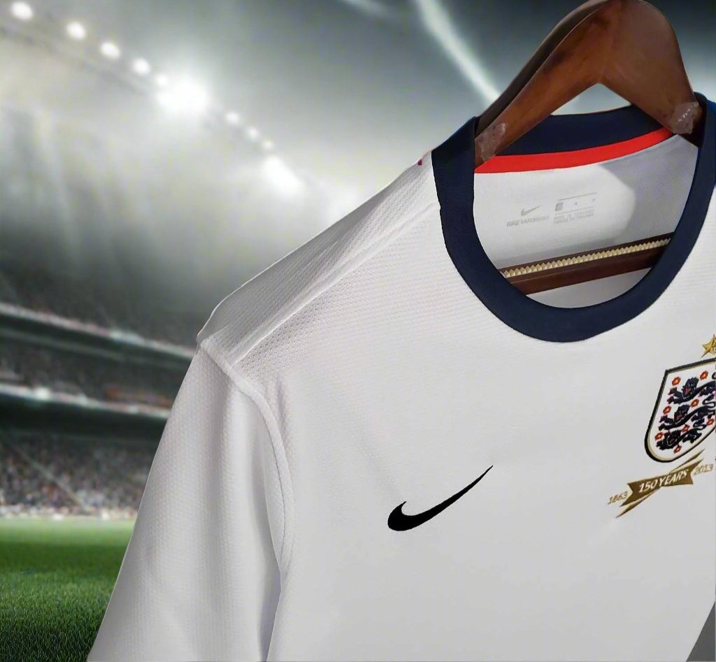 England 13-14 Home Retro Shirt collar