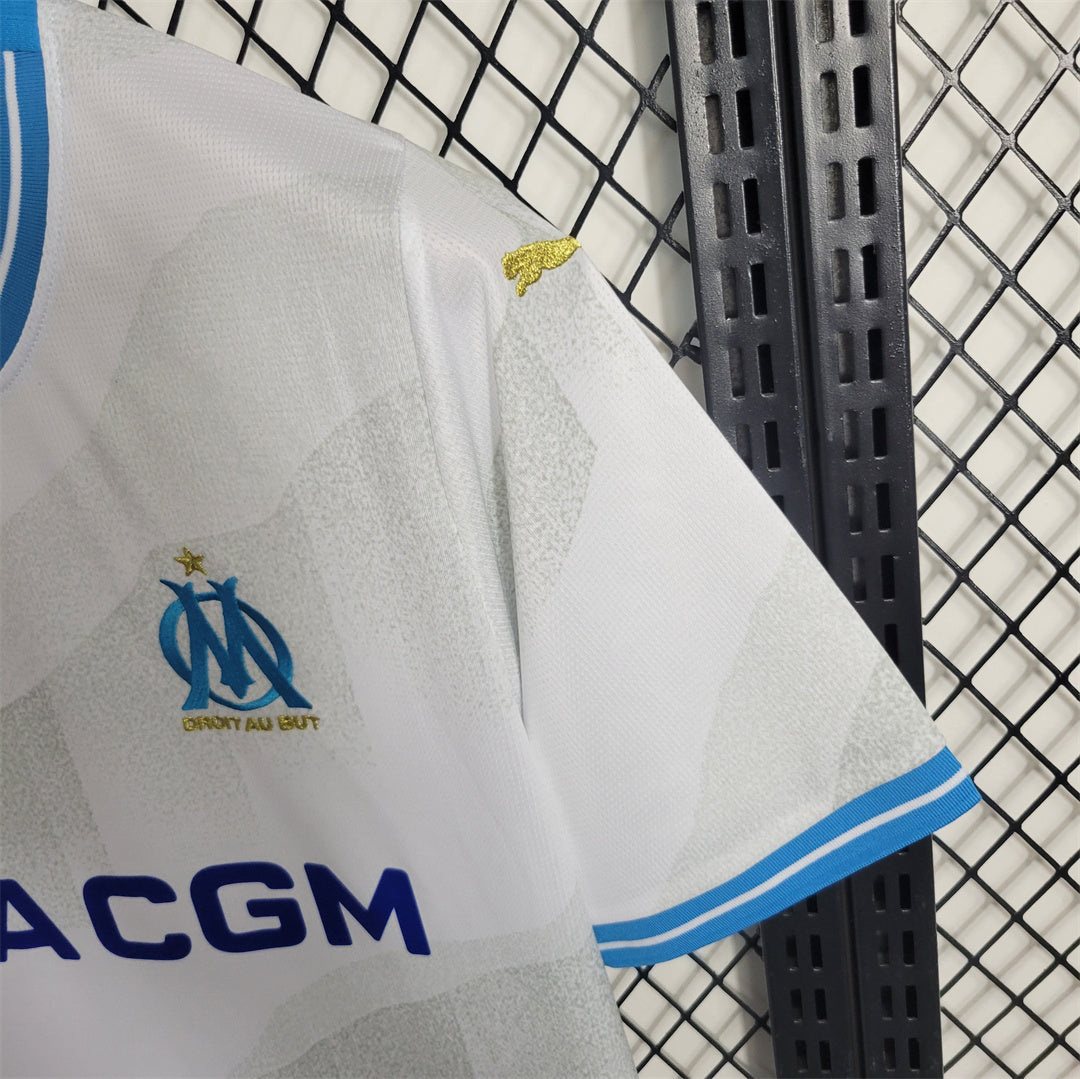 Olympique Marseille 23-24 Home Shirt sleeve