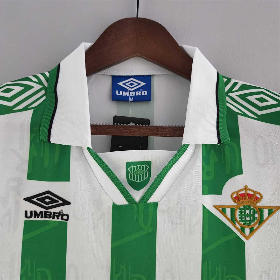 Real Betis 94-95 Home Retro Shirt neck