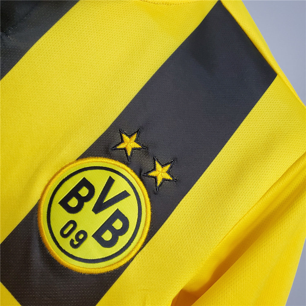 Borussia Dortmund 12-13 European Home Retro Shirt crest