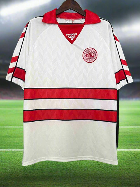 Denmark 88-90 Away Retro Shirt 