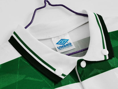 Celtic 89-91 Home Retro Shirt neck