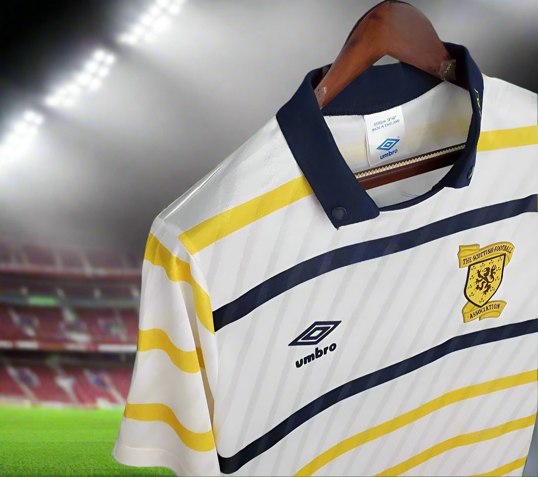 Scotland 88-90 Away Retro Shirt sleeve