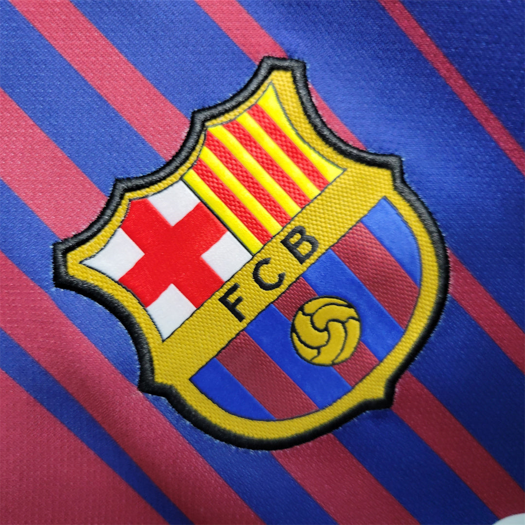 Barcelona 17-18 Home Retro Shirt badge