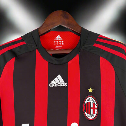 AC Milan 08-09 Home Retro Shirt collar