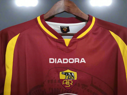 Roma 99-00 Home Retro Shirt crest