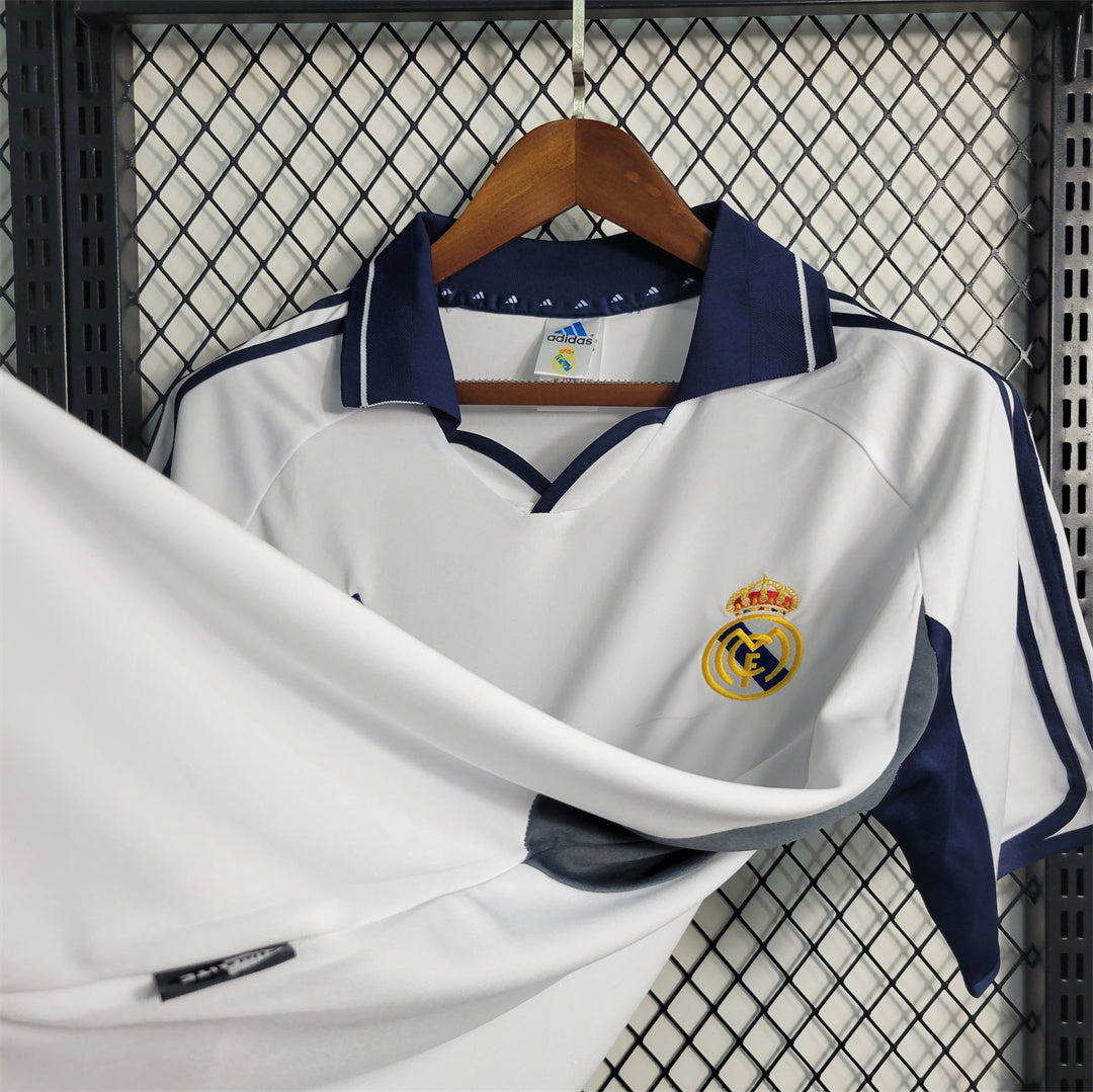 Real Madrid 00-01 Home Retro Shirt side