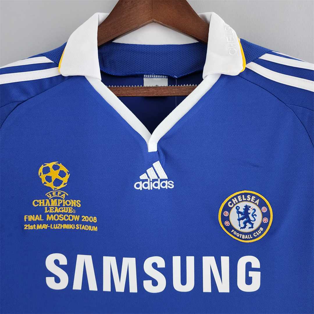 Chelsea 08-09 Home Retro Shirt collar