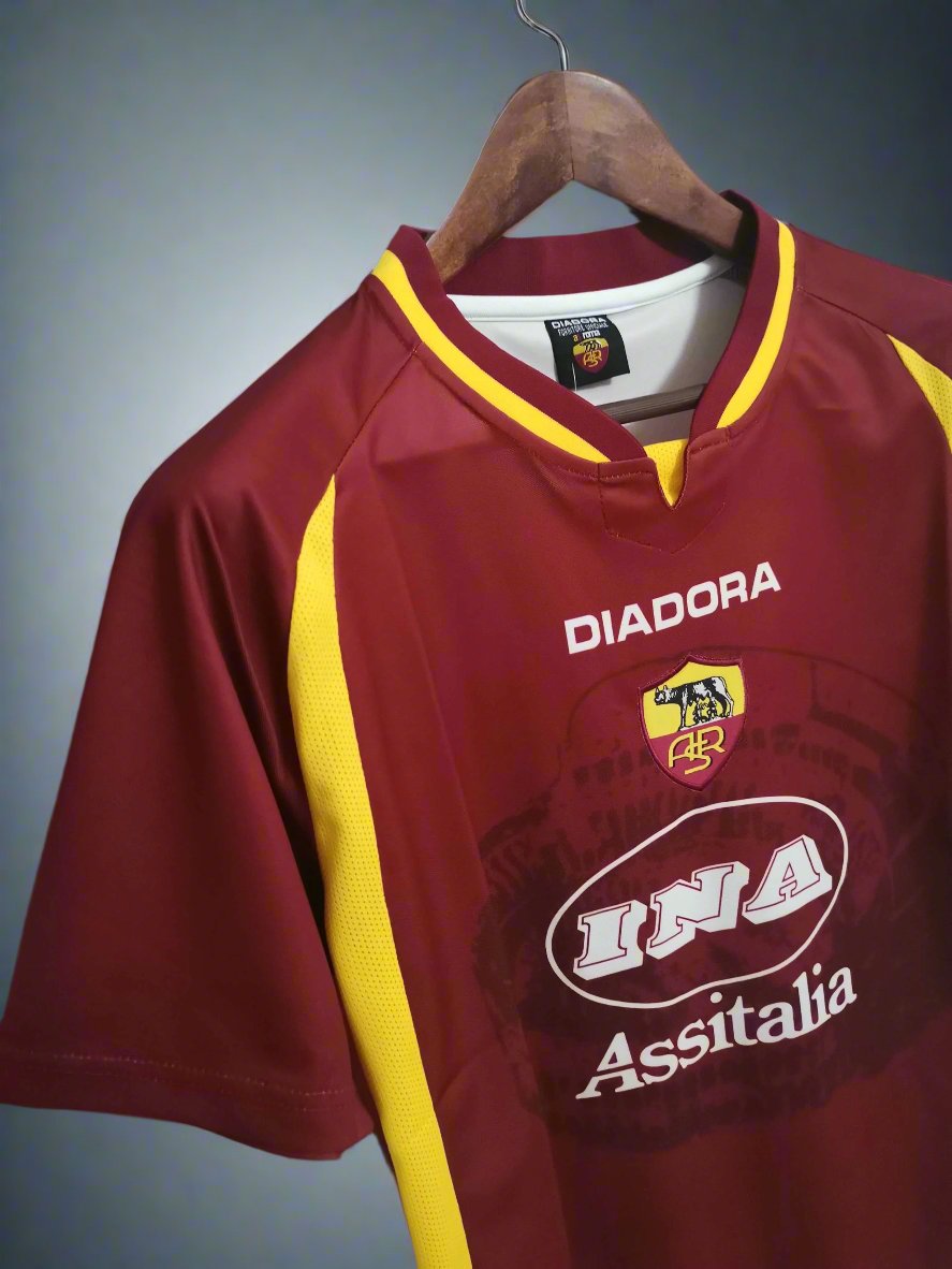 Roma 99-00 Home Retro Shirt sponsr