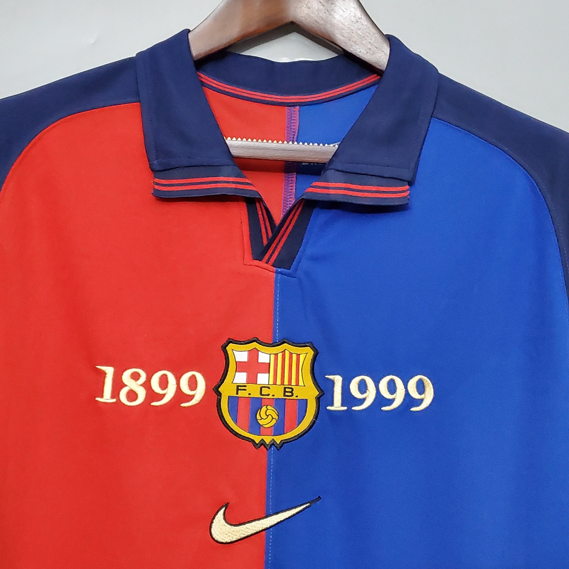 Barcelona 99-00 Home Centenary Retro Shirt  front