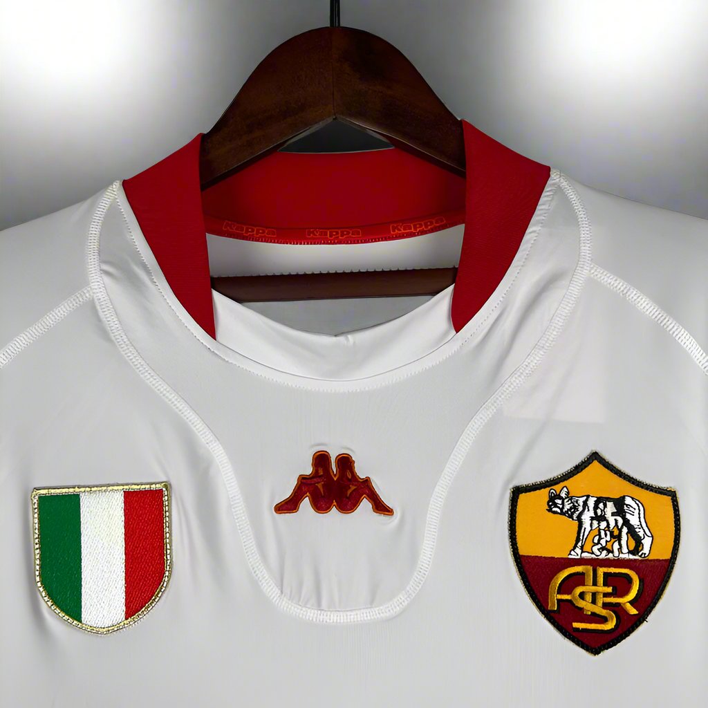 Roma 01-02 Away Retro Shirt collar