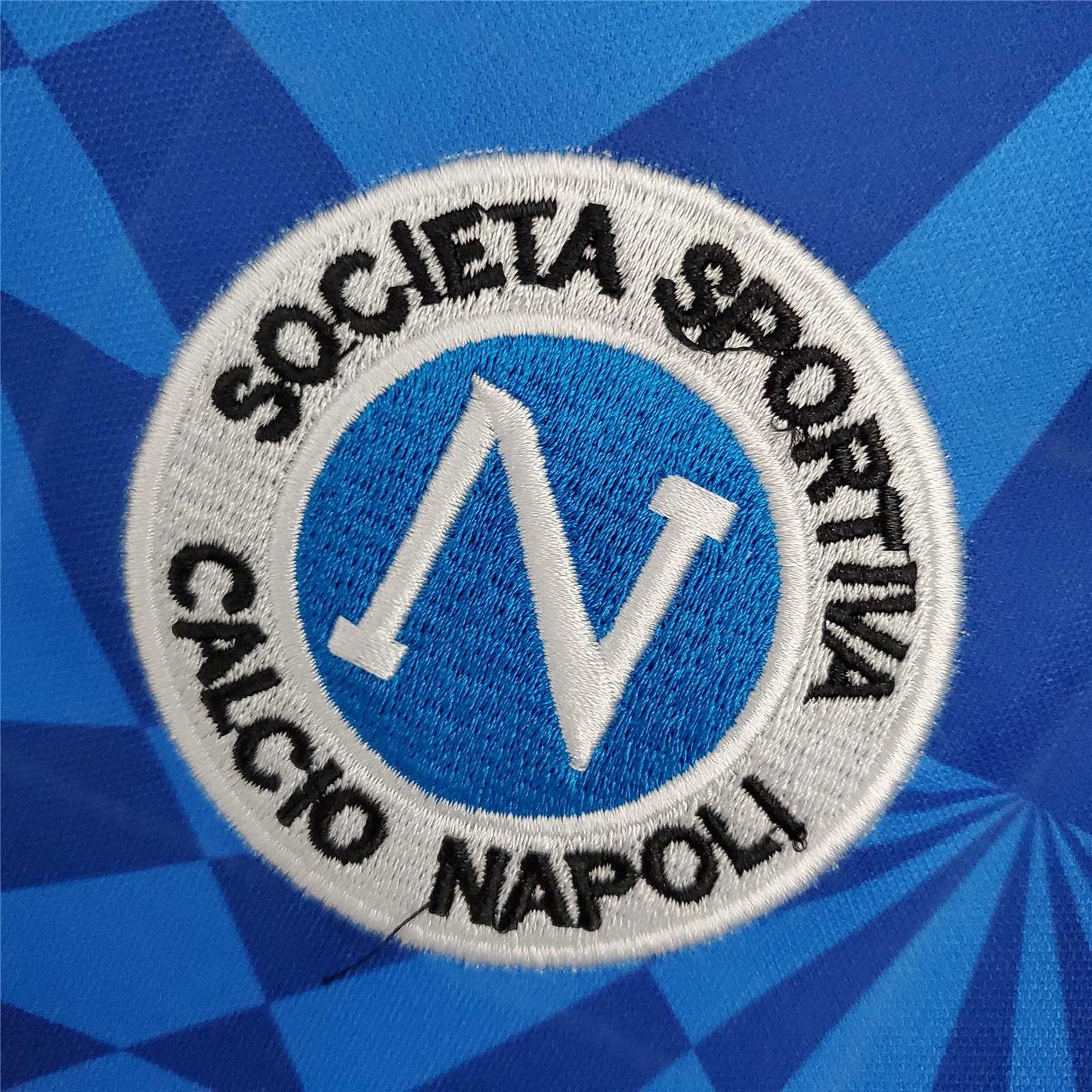 SSC Napoli 91-93 Retro Home Shirt crest