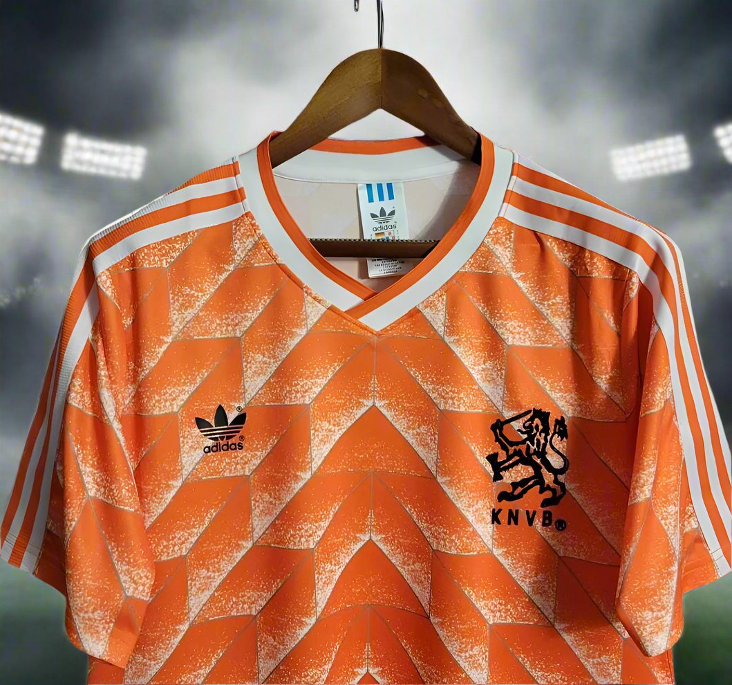 Netherlands 88-89 Home Retro Shirt sleeves