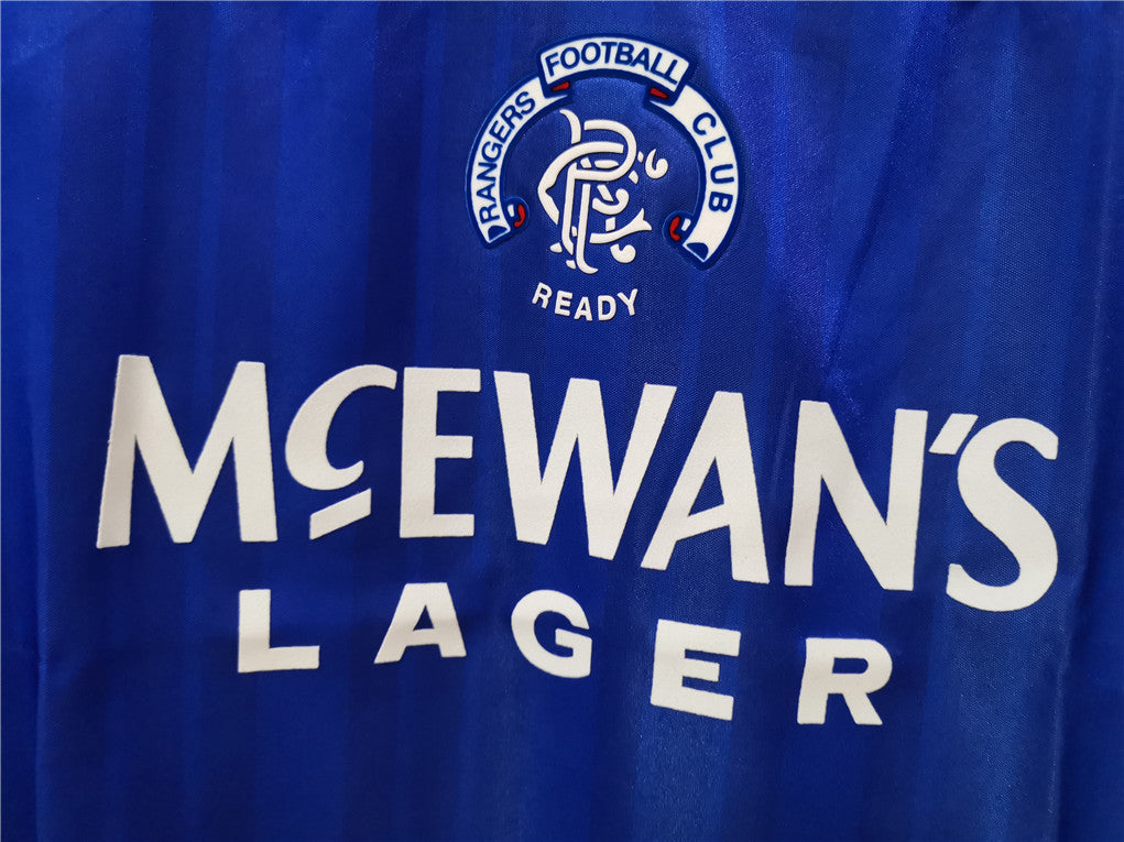 Rangers  92-94 Home Retro Shirt sponsor