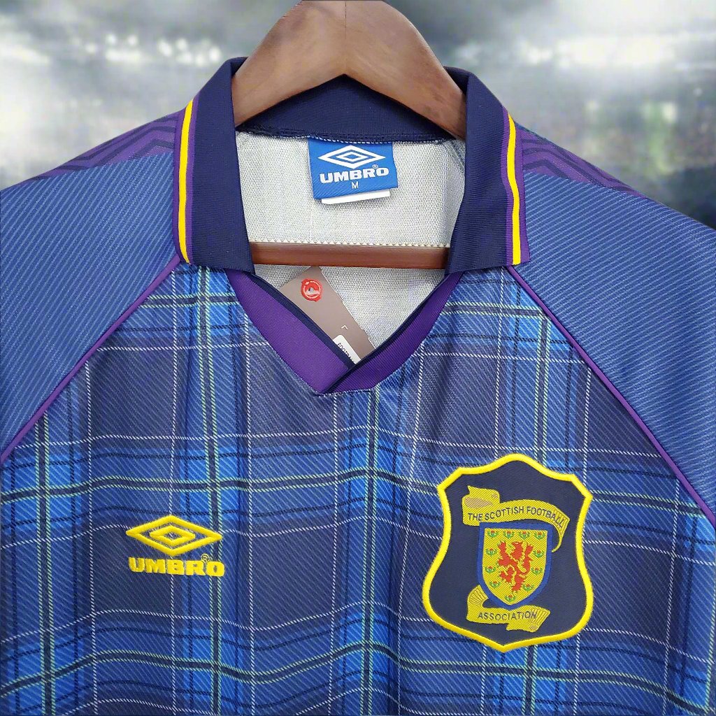 Scotland 94-96 Home Retro Shirt collar