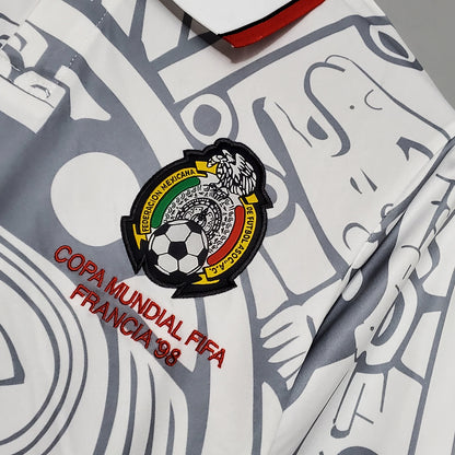 Mexico 98-99 Away Retro Shirt crest