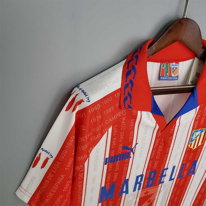 Atletico Madrid 95-96 Home Retro Shirt side