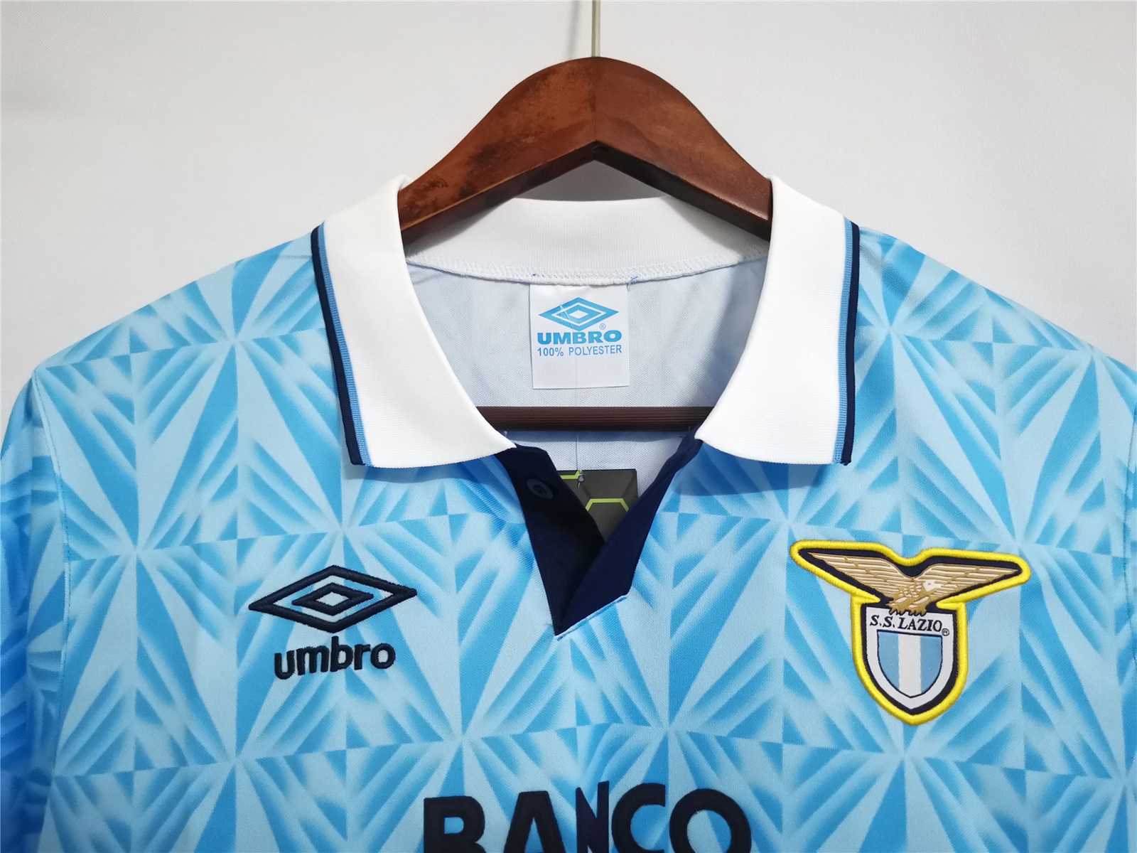 Lazio 91-92 Home Retro Shirt neck