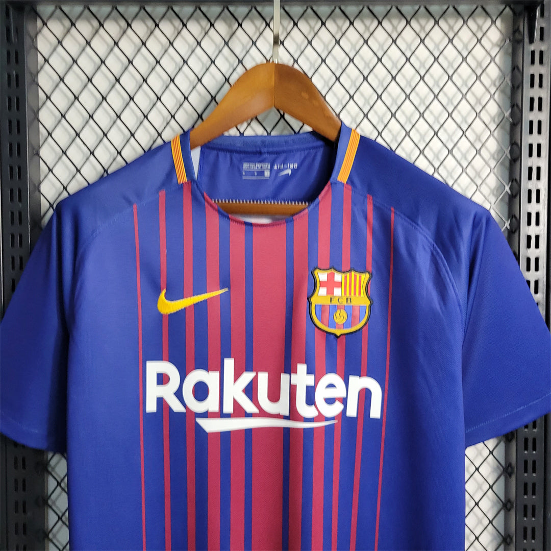 Barcelona 17-18 Home Retro Shirt front