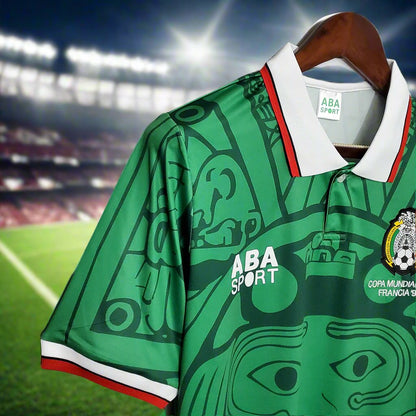 Mexico 98-99 Home Retro Shirt side