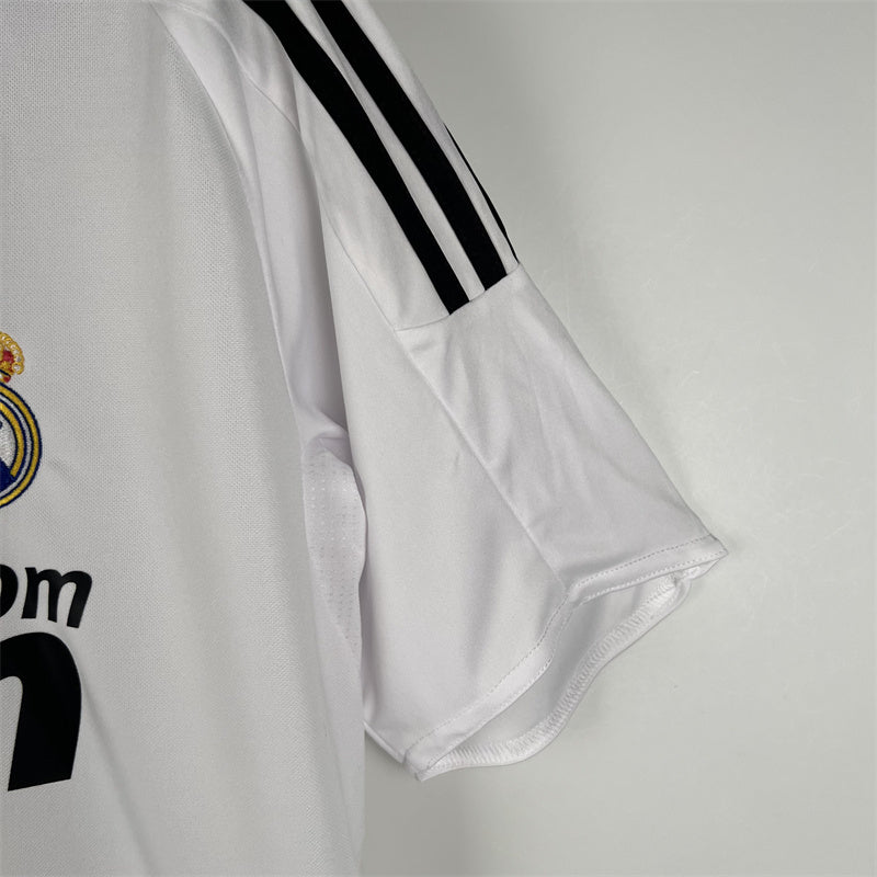 Real Madrid 08-09 Home Retro Shirt sleeve