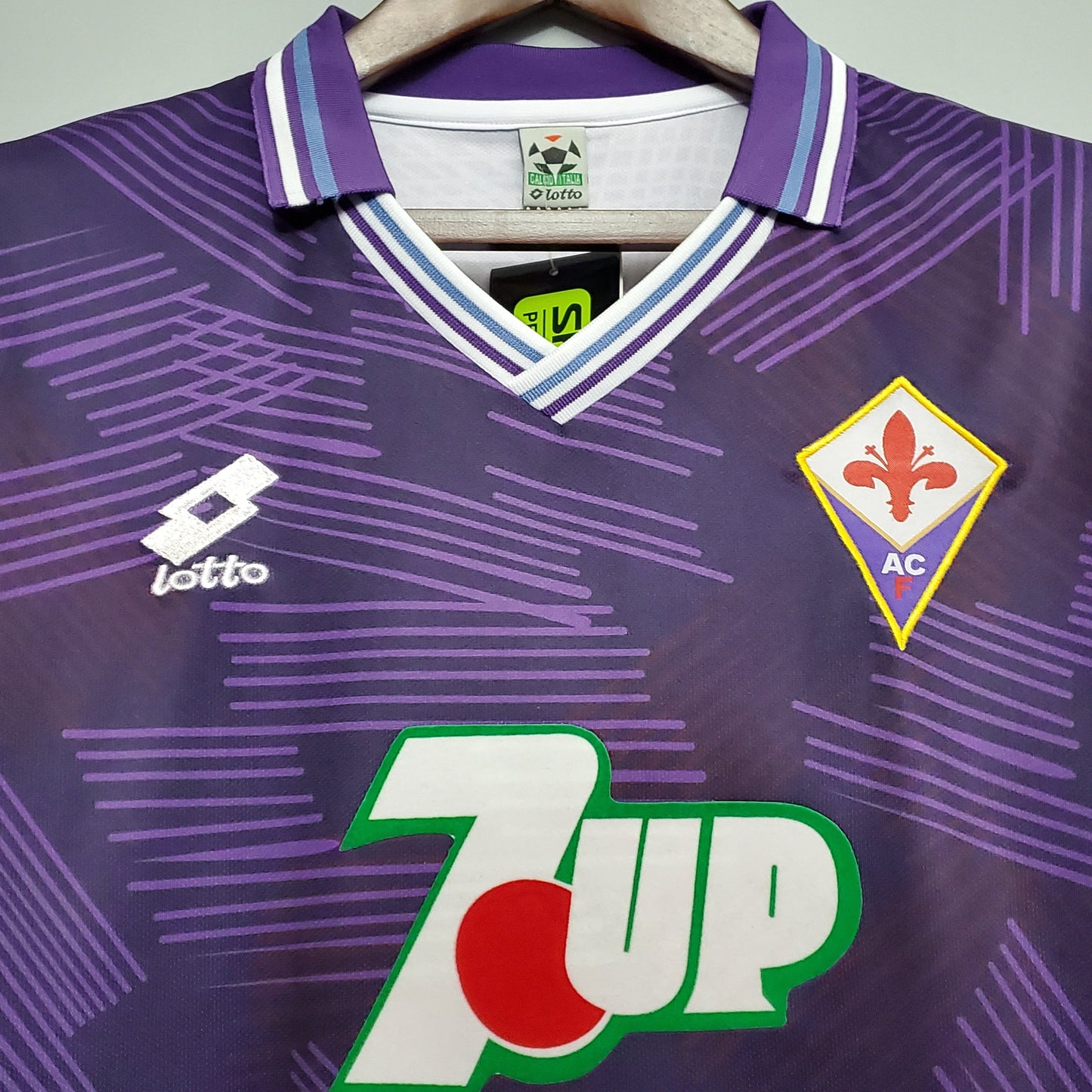 Fiorentina 92-93 Home Retro Shirt collar