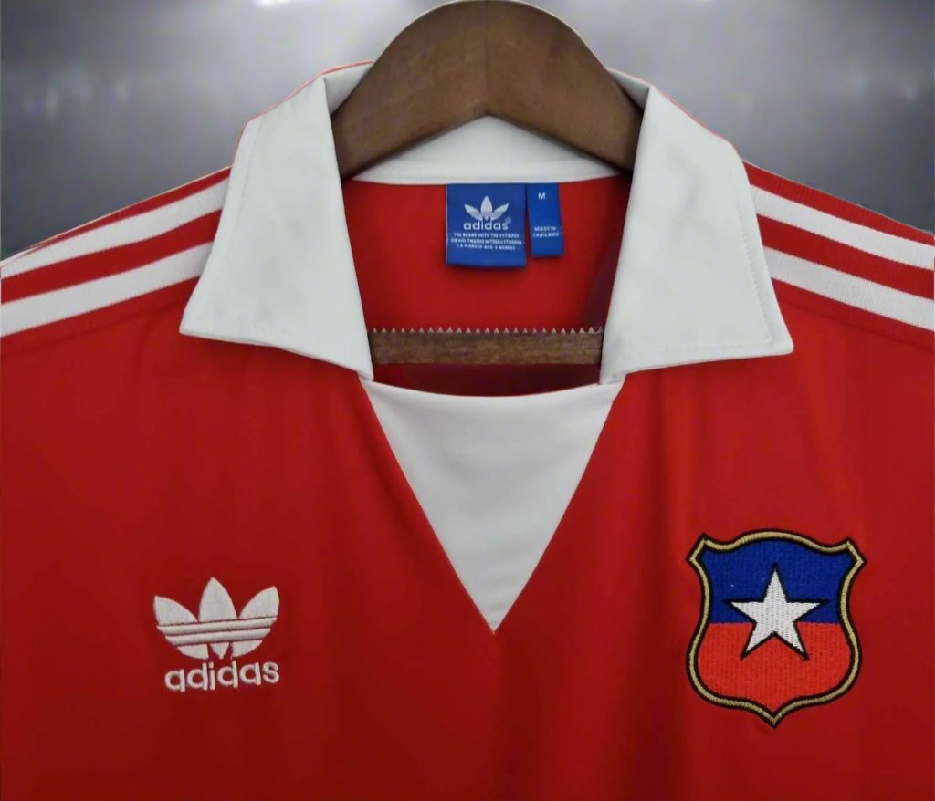 Chile 81-82 Home Retro Shirt collar