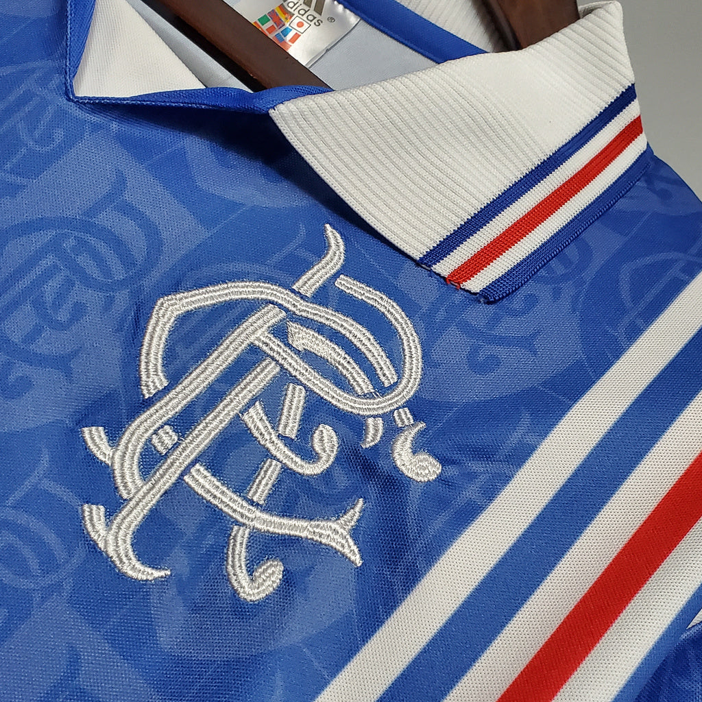 Rangers  96-97 Home Retro Shirt crest