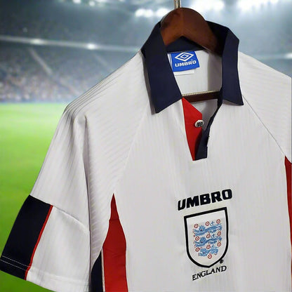 England 98-00 Home Retro Shirt collar