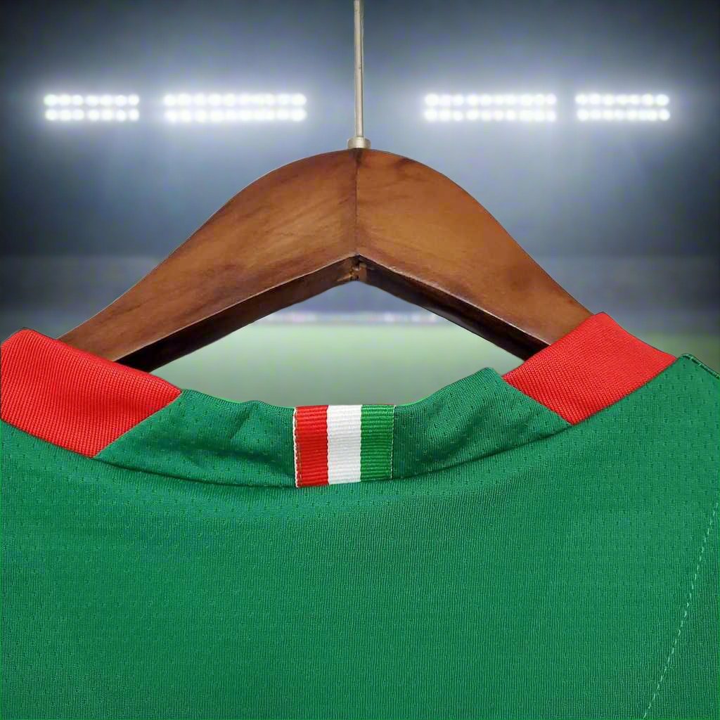 Mexico 06-07 Home Retro Shirt collar