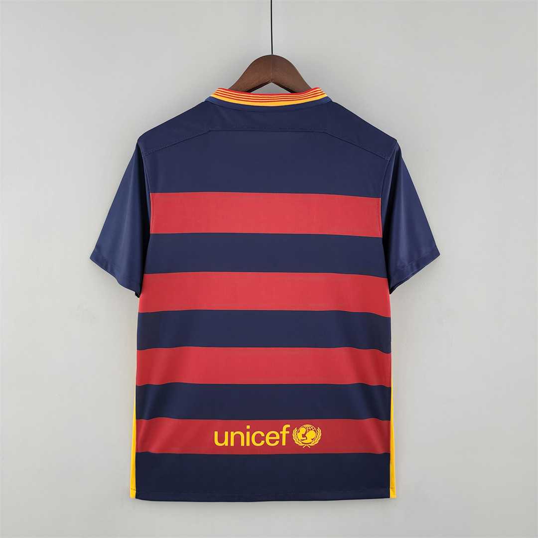 Barcelona 15-16 Home Retro Shirt rear